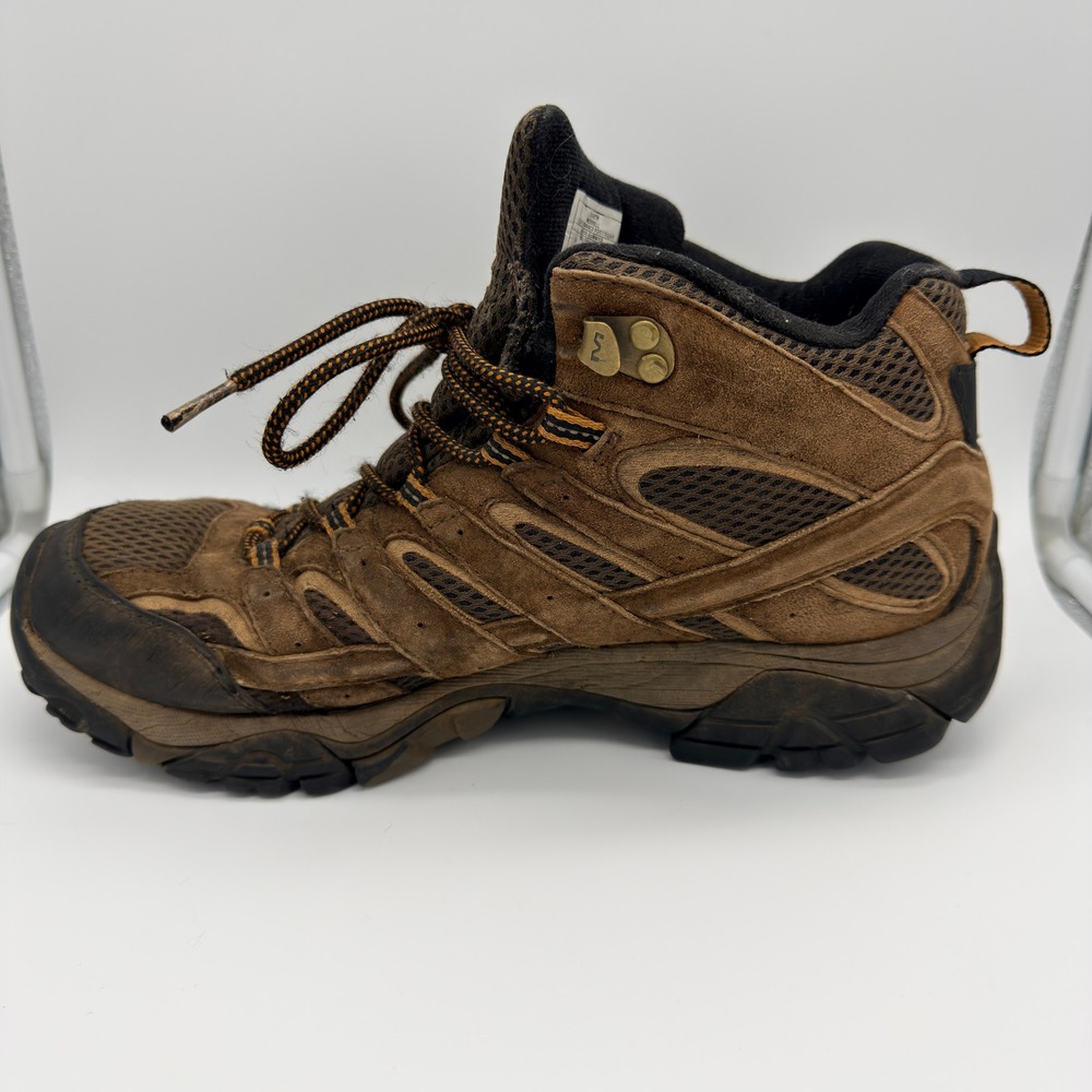 Merrell Moab 2 Mid Waterproof Hiking Boots Mens 9.5 Earth Brown J06051 Vibram - Picture 9 of 9